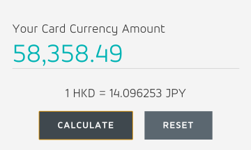 Your Card Currency Amount