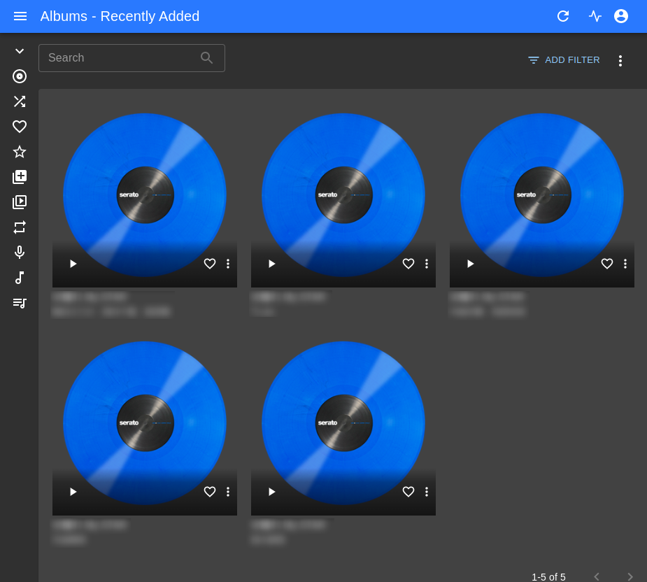 アルバム一覧画面