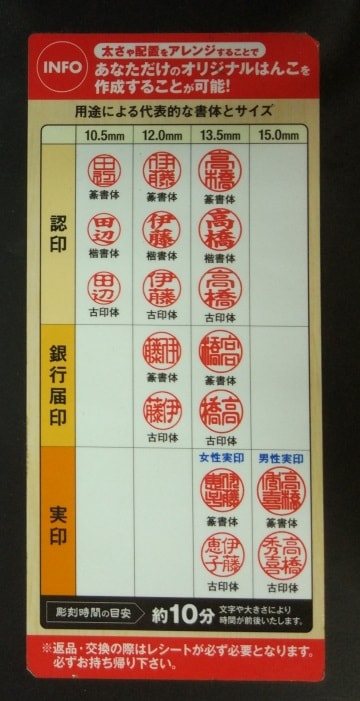 サイズとフォント